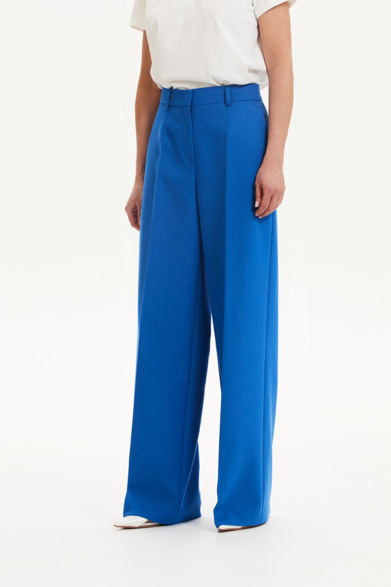 Seven Lab - Брюки-палаццо в оттенке электрик