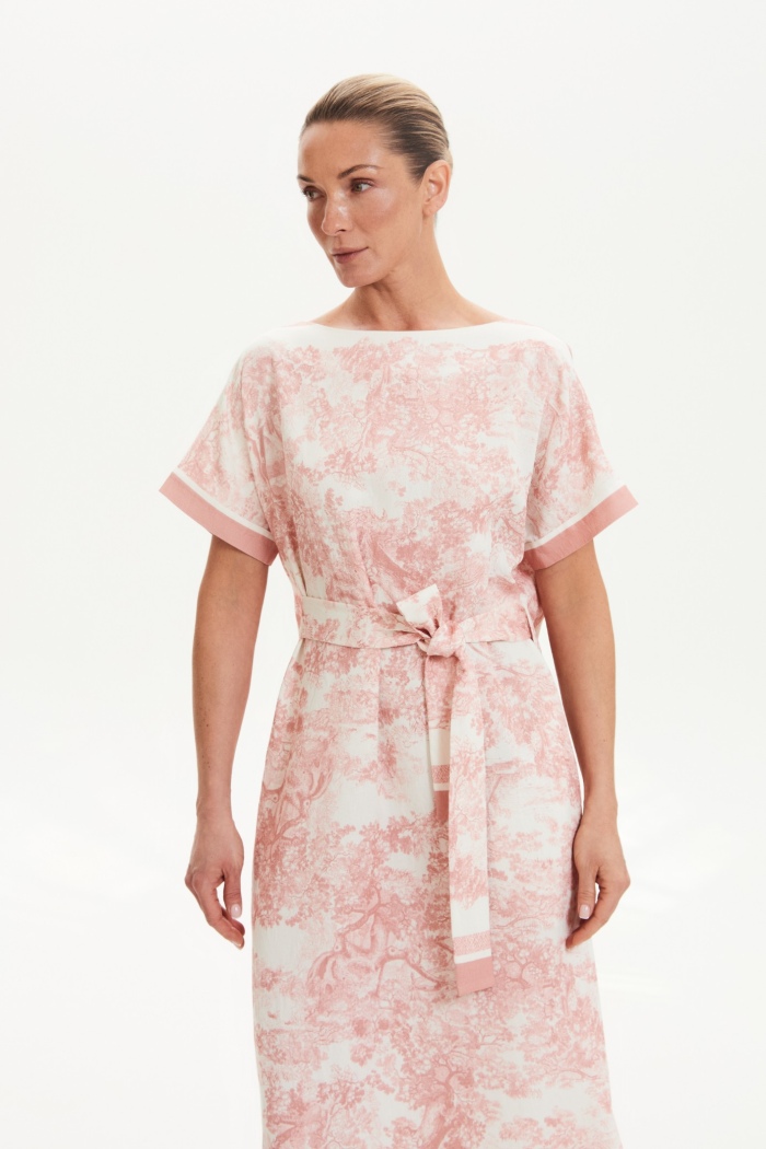Seven Lab - Платье с принтом туаль в розовом цвете