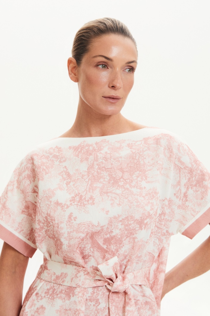 Seven Lab - Платье с принтом туаль в розовом цвете