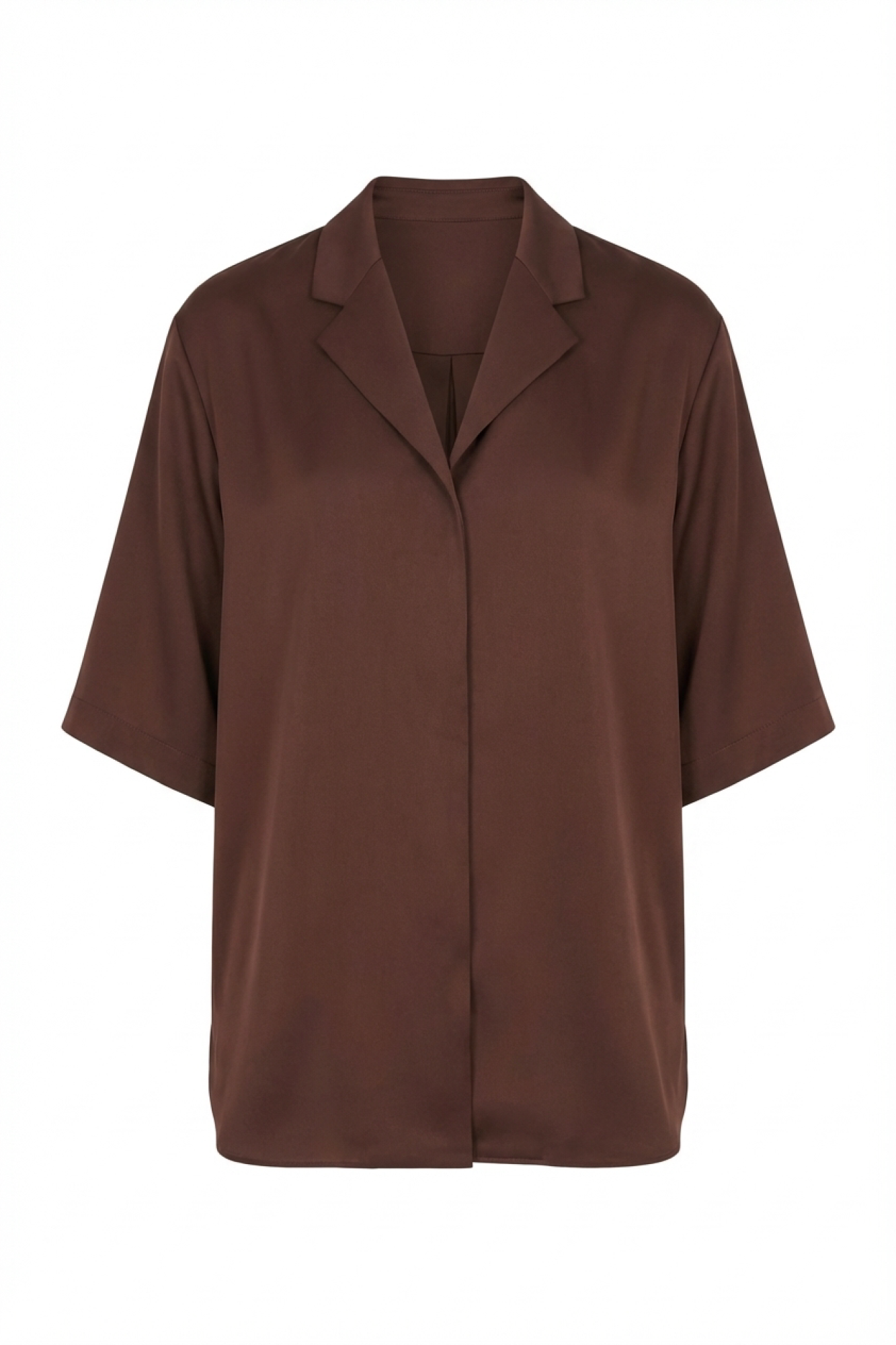 Seven Lab - Жакет с коротким рукавом в шоколадном цвете