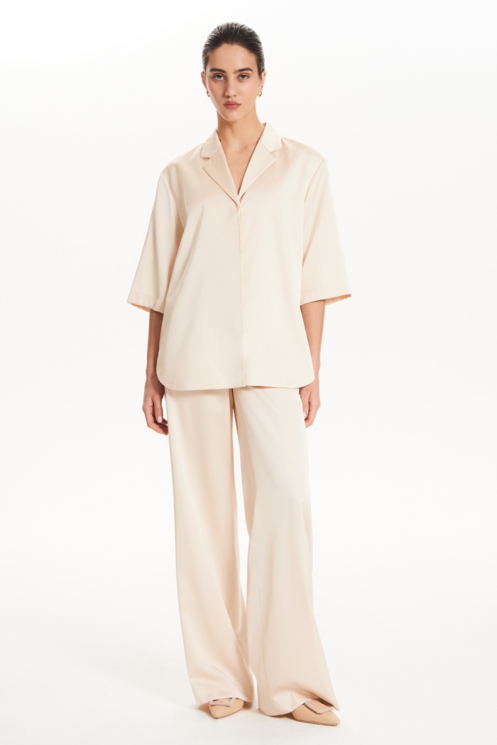 Seven Lab - Жакет с коротким рукавом в кремовом цвете