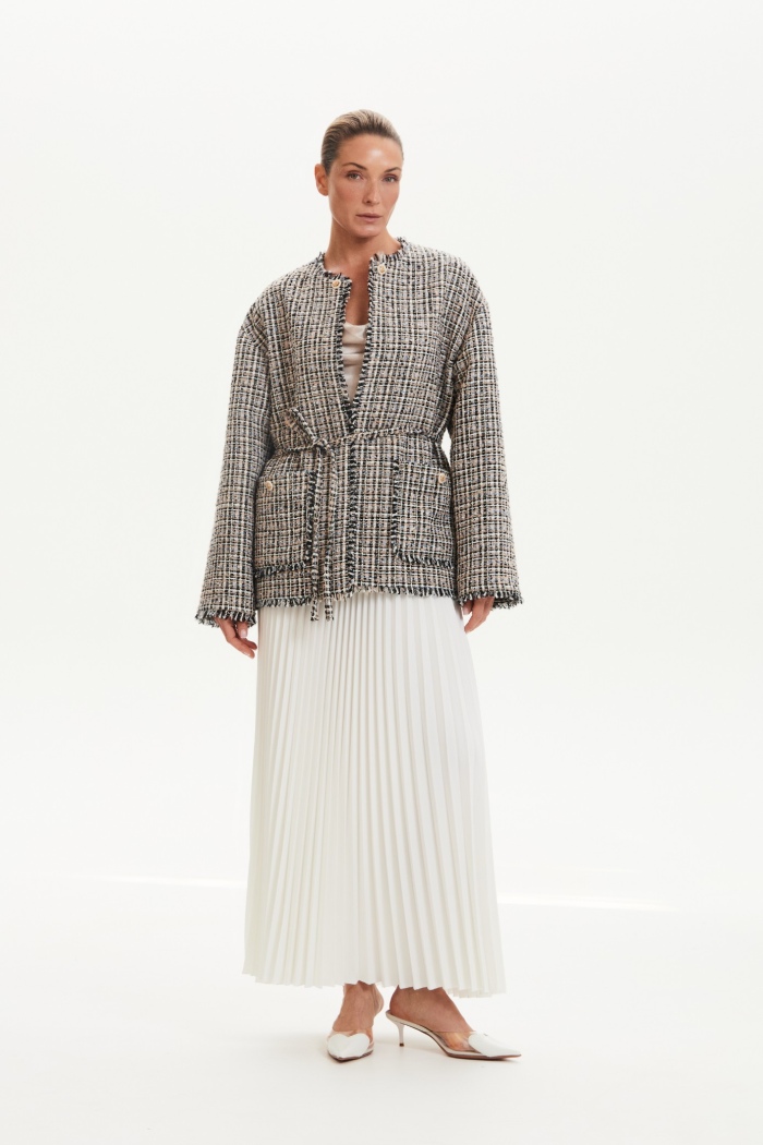 Seven Lab - Жакет из твида в синем цвете