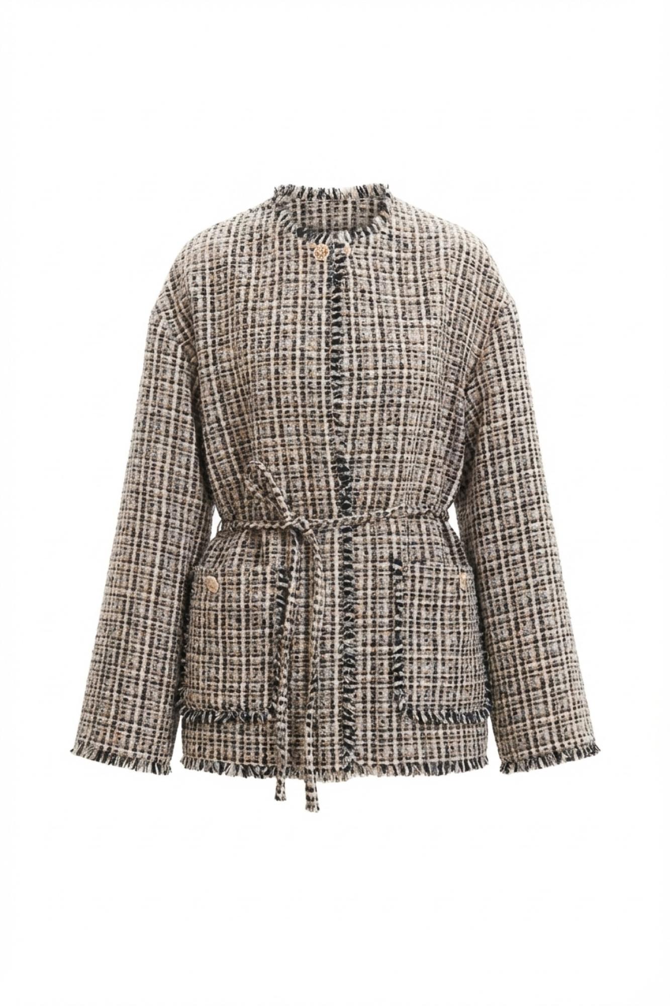 Seven Lab - Жакет из твида в синем цвете