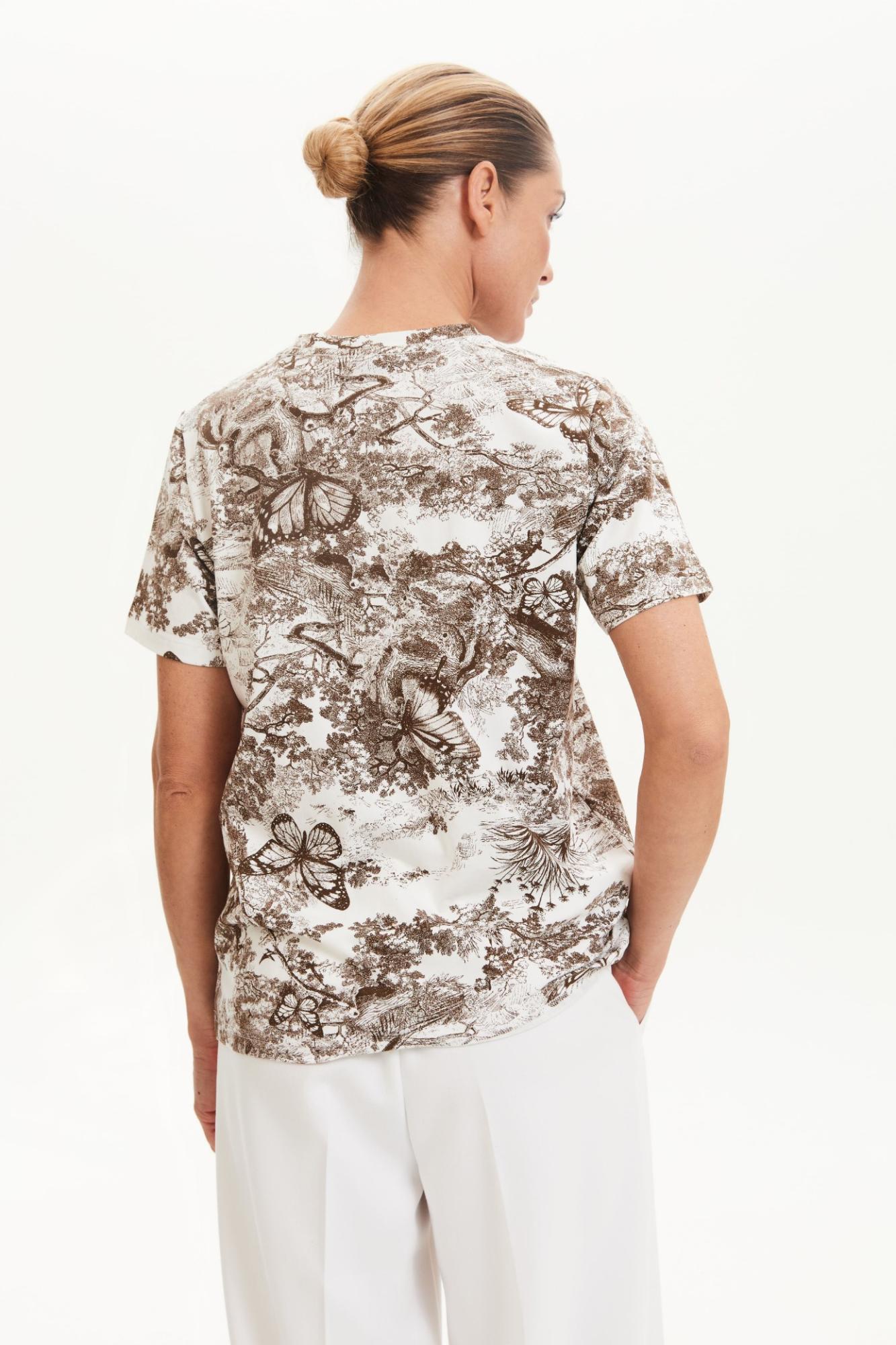 Seven Lab - Футболка принт туаль в коричневом цвете