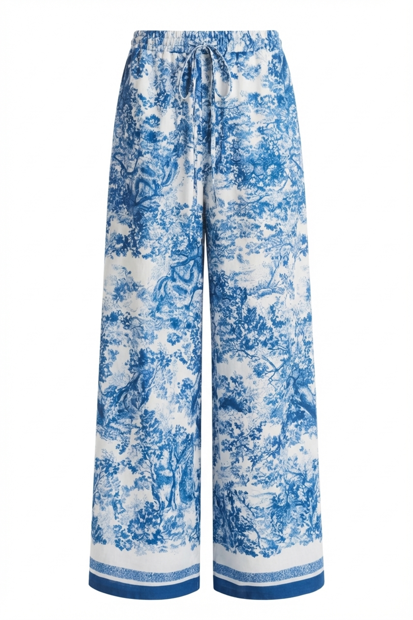 Seven Lab - Брюки с принтом туаль в синем цвете, женская