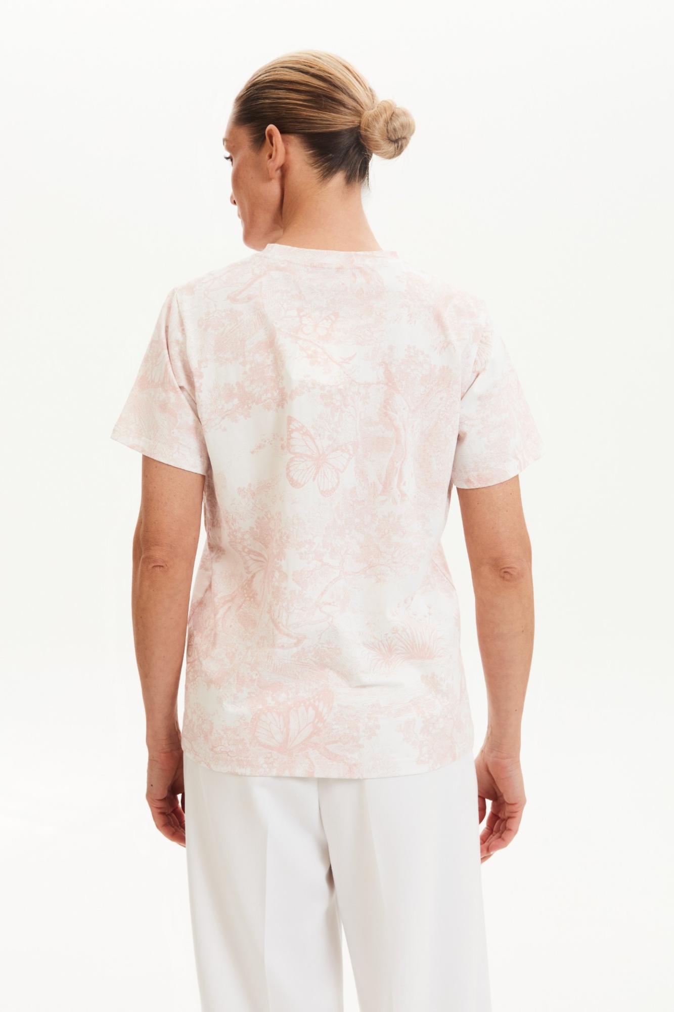 Seven Lab - Футболка принт туаль в розовом цвете