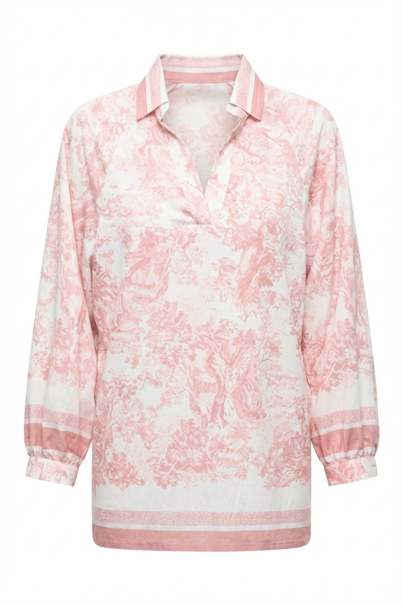 Seven Lab - Блуза с принтом туаль в розовом цвете, женская