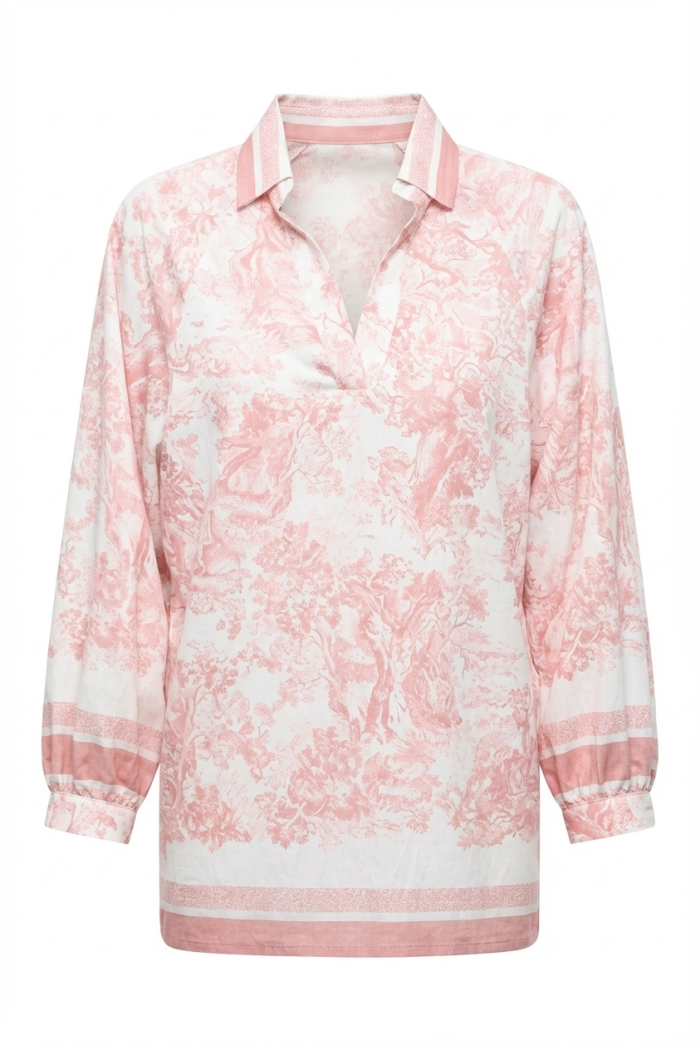 Seven Lab - Блуза с принтом туаль в розовом цвете