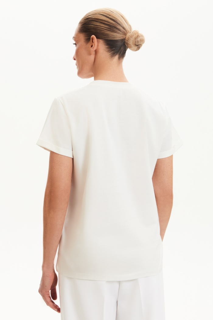 Seven Lab - Футболка с рисунком и стразами в белом цвете