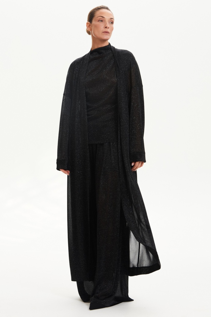Seven Lab - Кардиган с люрексом в черном цвете