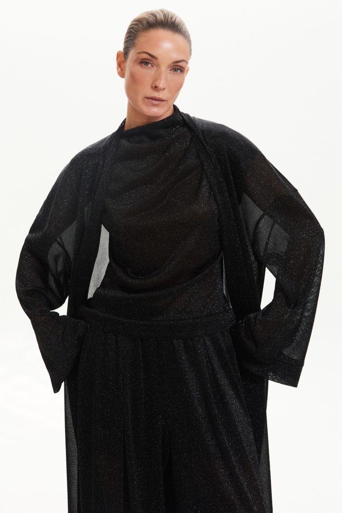 Seven Lab - Кардиган с люрексом в черном цвете