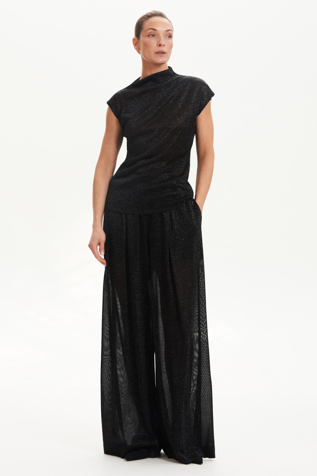 Seven Lab - Брюки с люрексом в чёрном цвете, женская