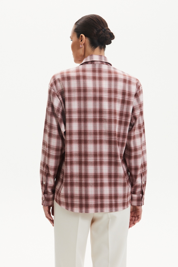 Seven Lab - Рубашка в клетку в розовом цвете