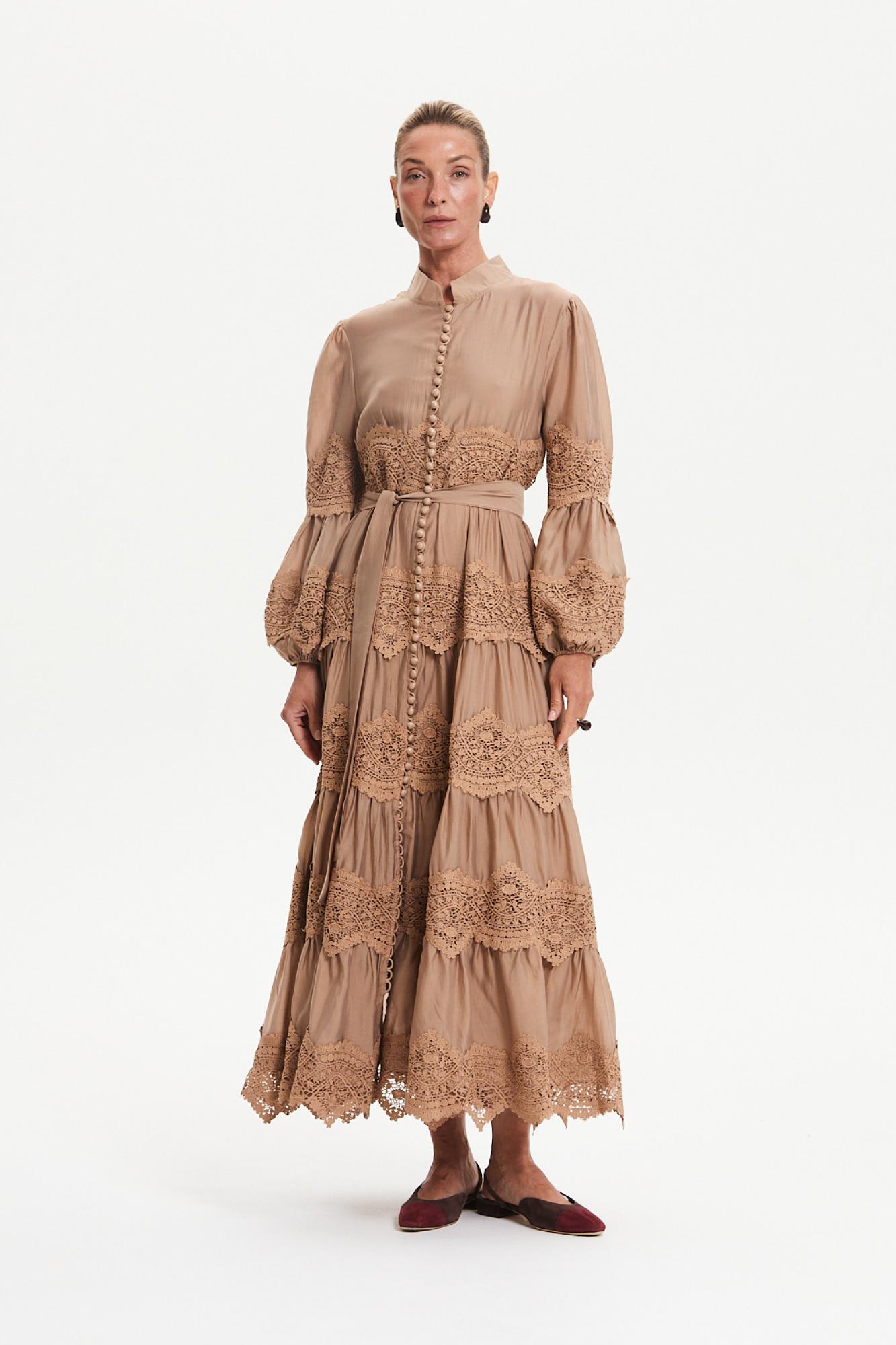 Seven Lab - Платье свободного кроя в карамельном цвете, женская